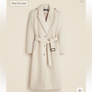 J. Crew Wrap trench coat in Italian double-faced wool blend